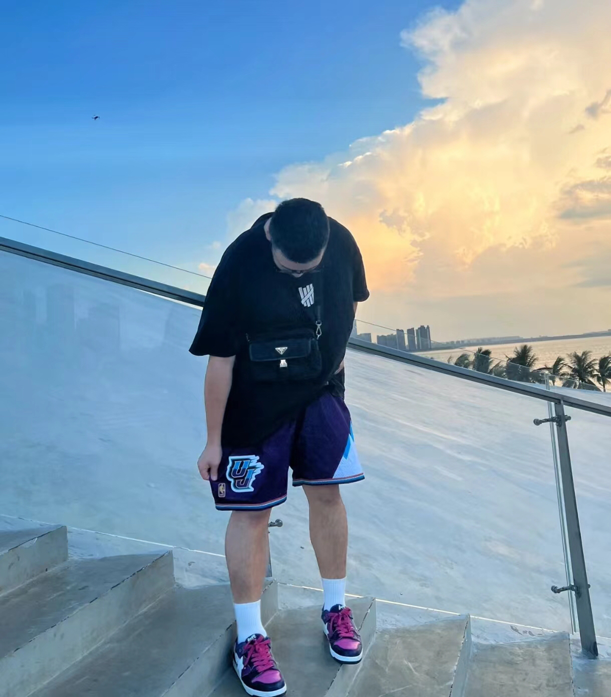 STNP透气篮球裤速干网眼运动四分裤美式双层拉链不过膝训练短裤