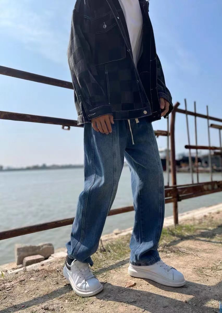 美式复古高街牛仔裤，潮流时尚必备!