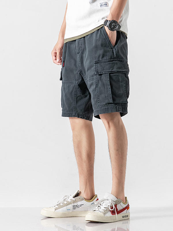 推荐商品：GTHOMME 美式外穿工装多口袋直筒五分休闲短裤 DK0214 蓝