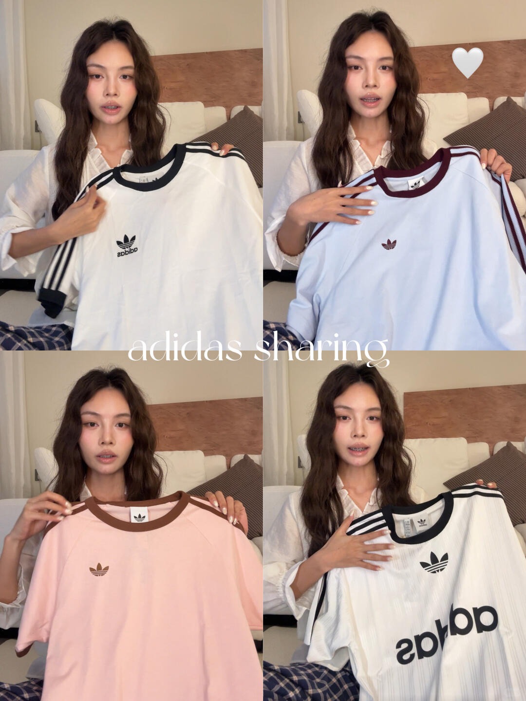 🤍Adidas短袖分享*5 百搭基础·韩女氛围感🎧