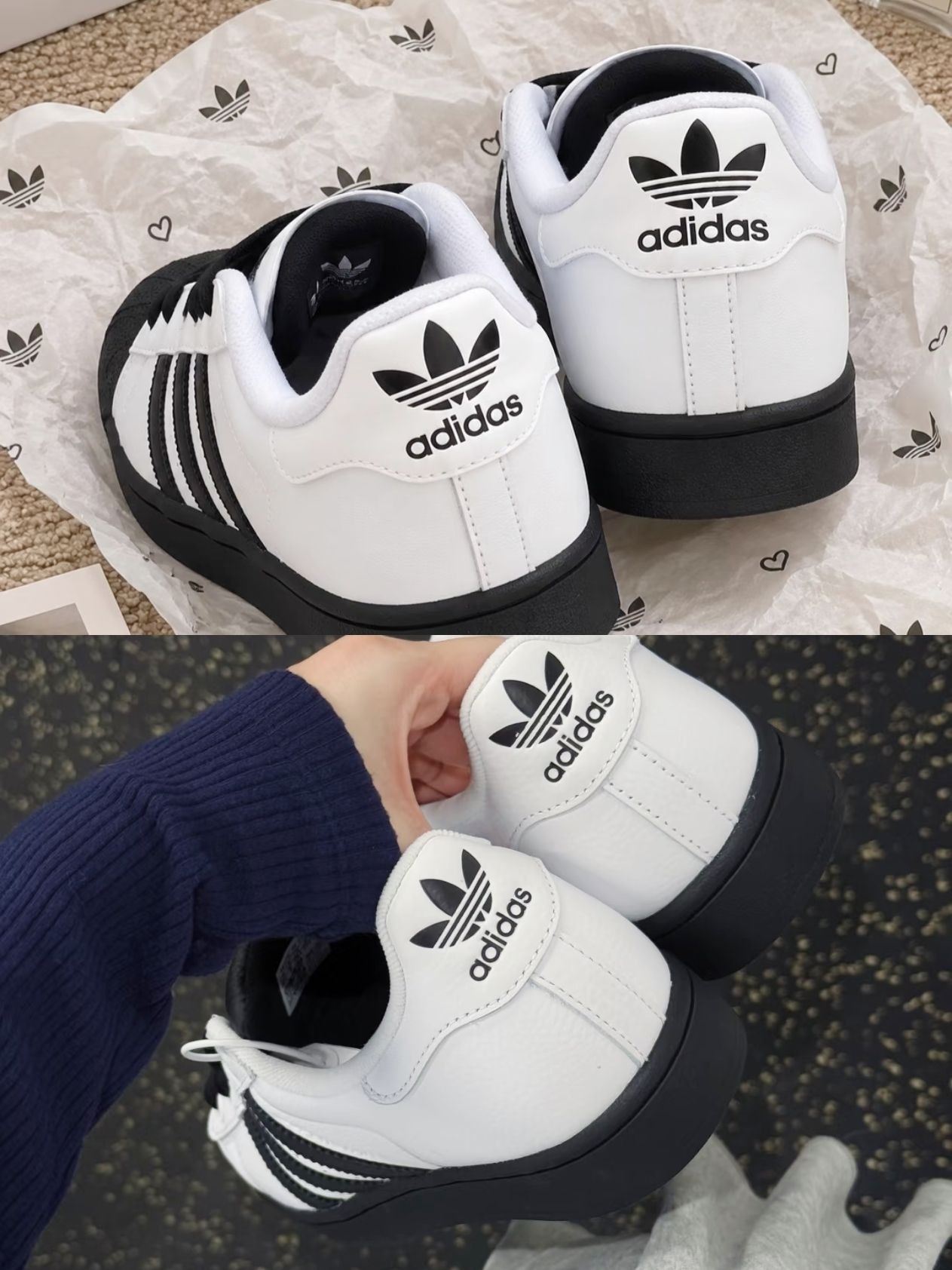 白贝壳头二代✨adidas Superstar2薄底，复古感直接拉满