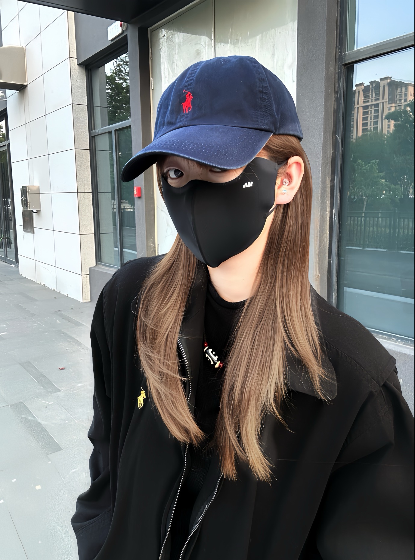 🧢 校园青春感穿搭｜All Black防晒口罩+夹克 防晒酷感穿搭get ～
