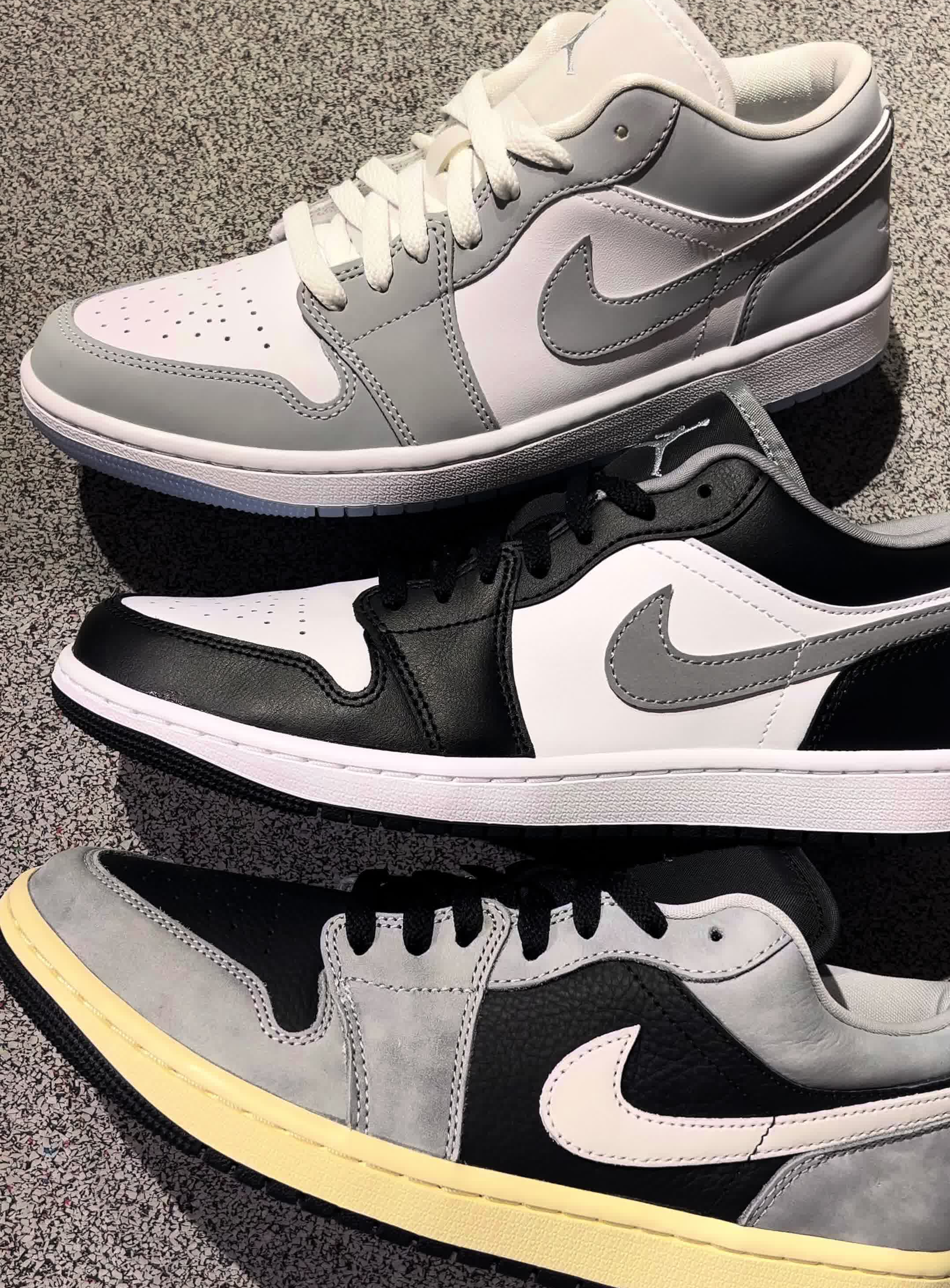 三款适合秋季穿搭的灰色系经典AJ1Low你会怎么选？