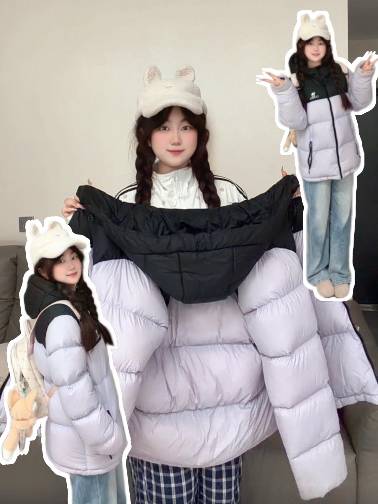 ⛄️软乎乎的紫色羽绒服分享！冬天我就这样穿～