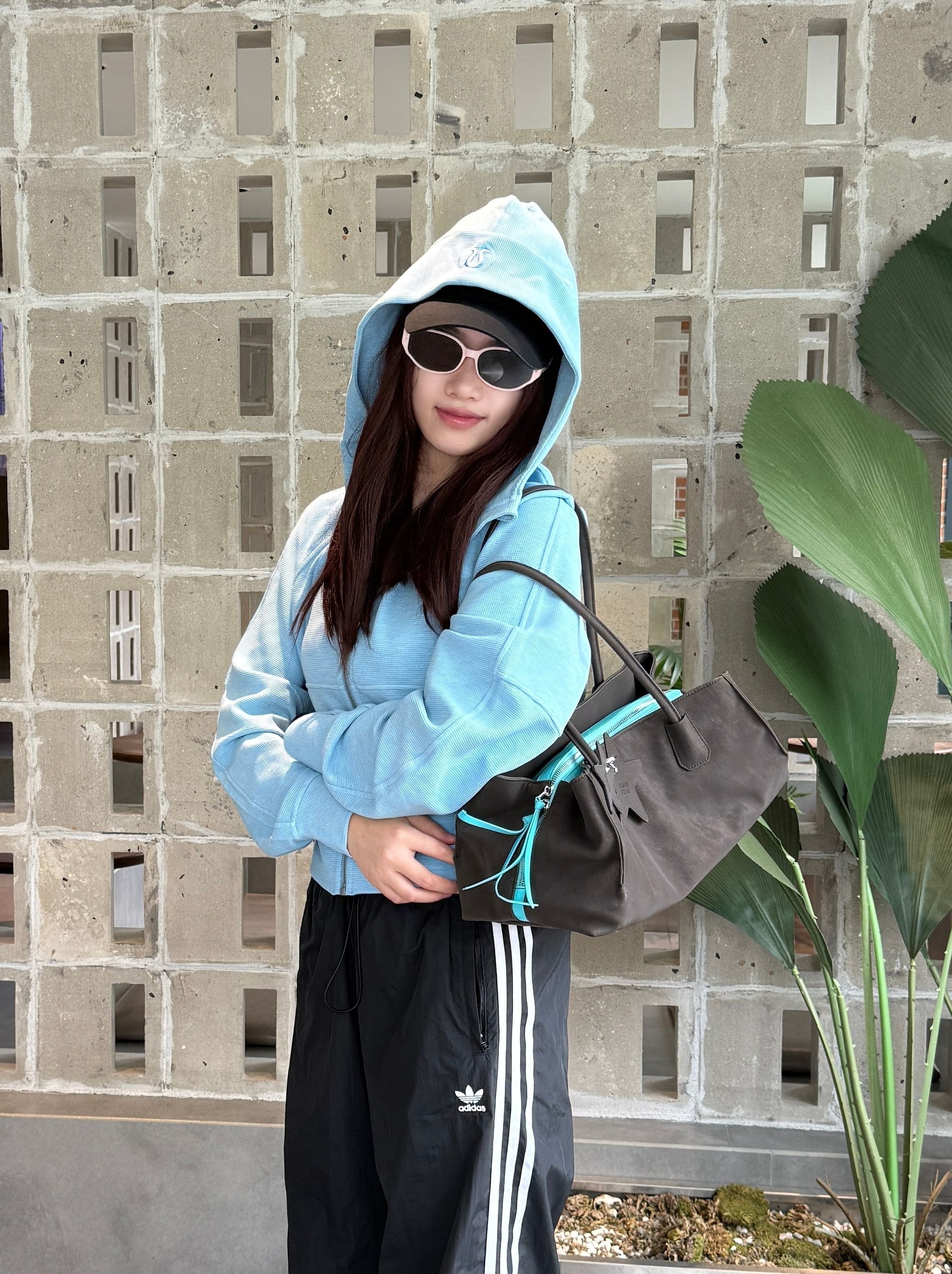 柔梦蓝 scuba 华夫格×经典三叶草