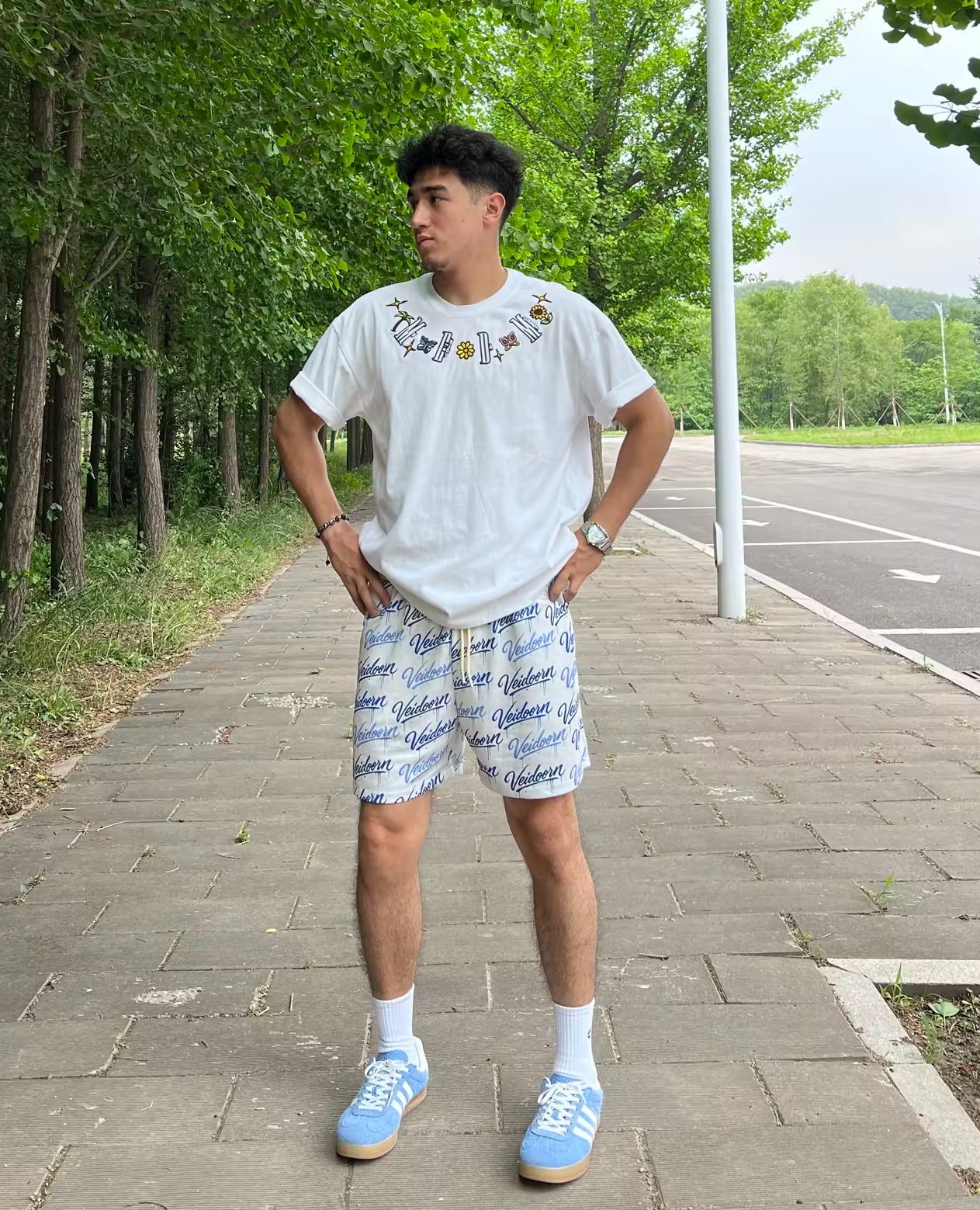 随性街头风！Veidoorn满印短裤太好搭
