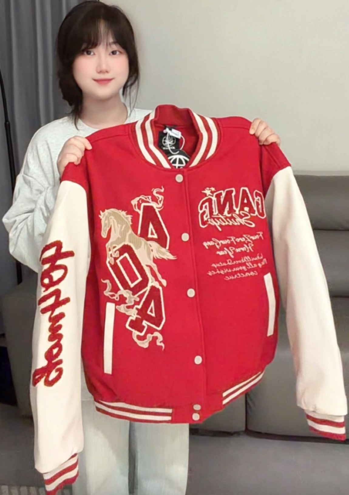 ❤️早秋红色棒球服分享!真的好喜欢呀~