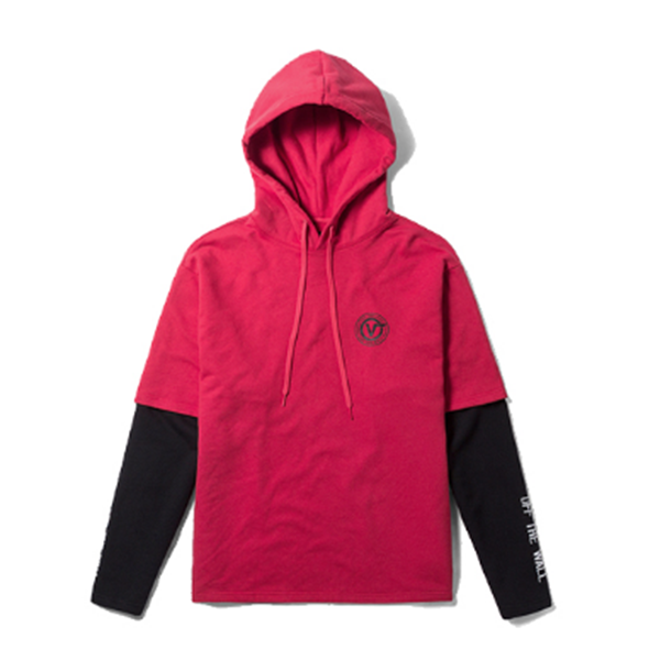 Vans 假两件字母印花卫衣 男女同款 VN0A3QTQ0PZ