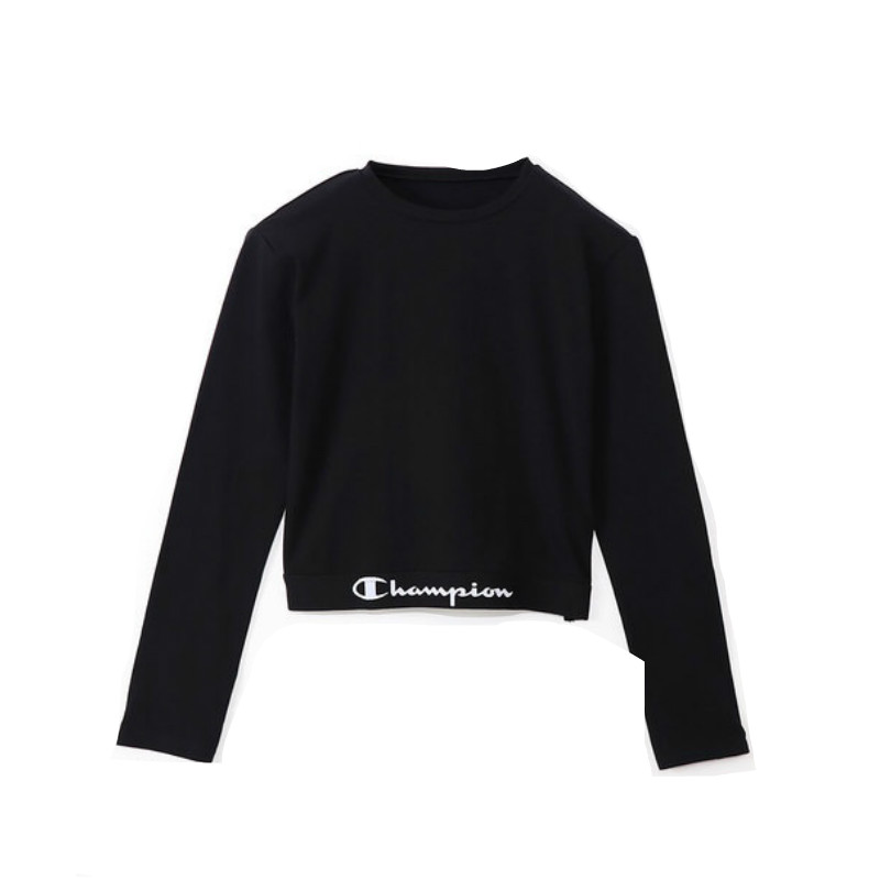 champion 短款下摆Logo长袖 男女同款