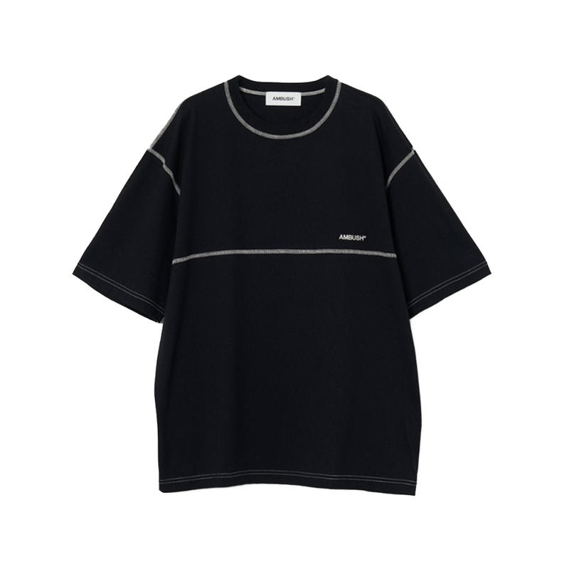 AMBUSH OVERSTITCH T-SHIRT 缝线拼接短袖T恤 男女同款