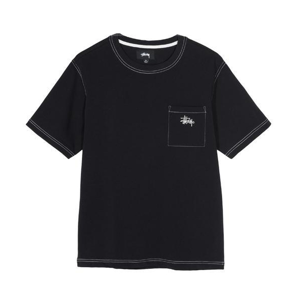 Stussy Stock Pocket Crew缝线短袖T恤 1140146