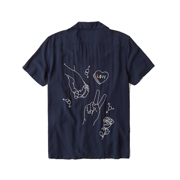 Abercrombie&Fitch 短袖纽扣式衬衫 男女同款 305710