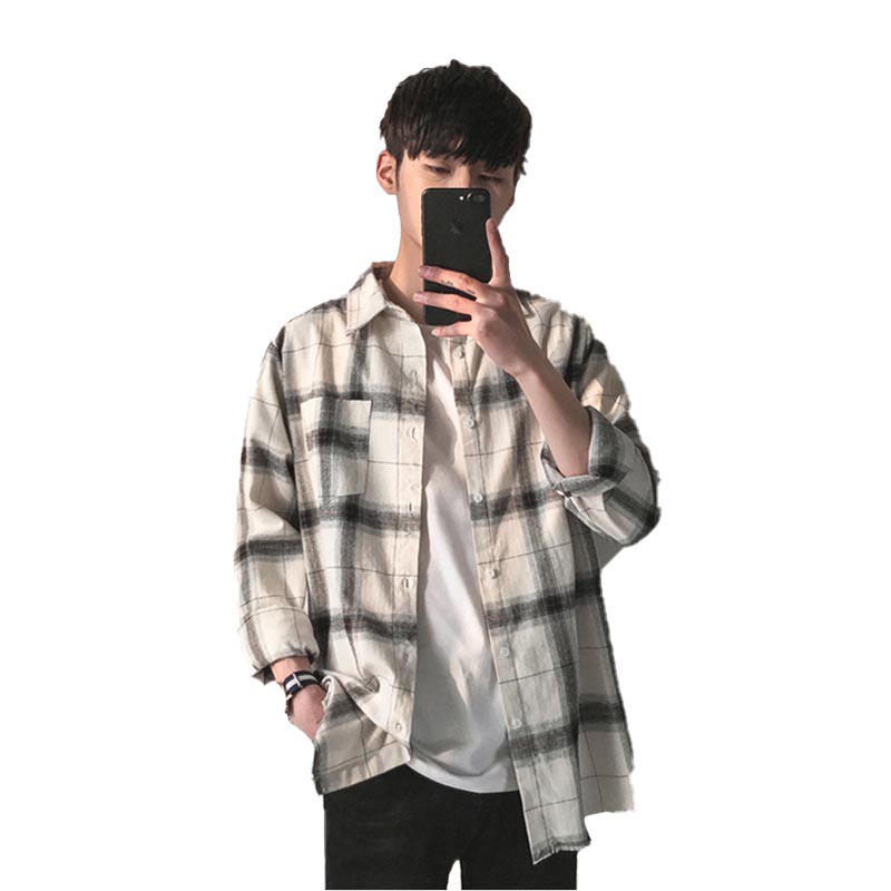 港仔文艺男 韩版宽松衬衫 565209215625