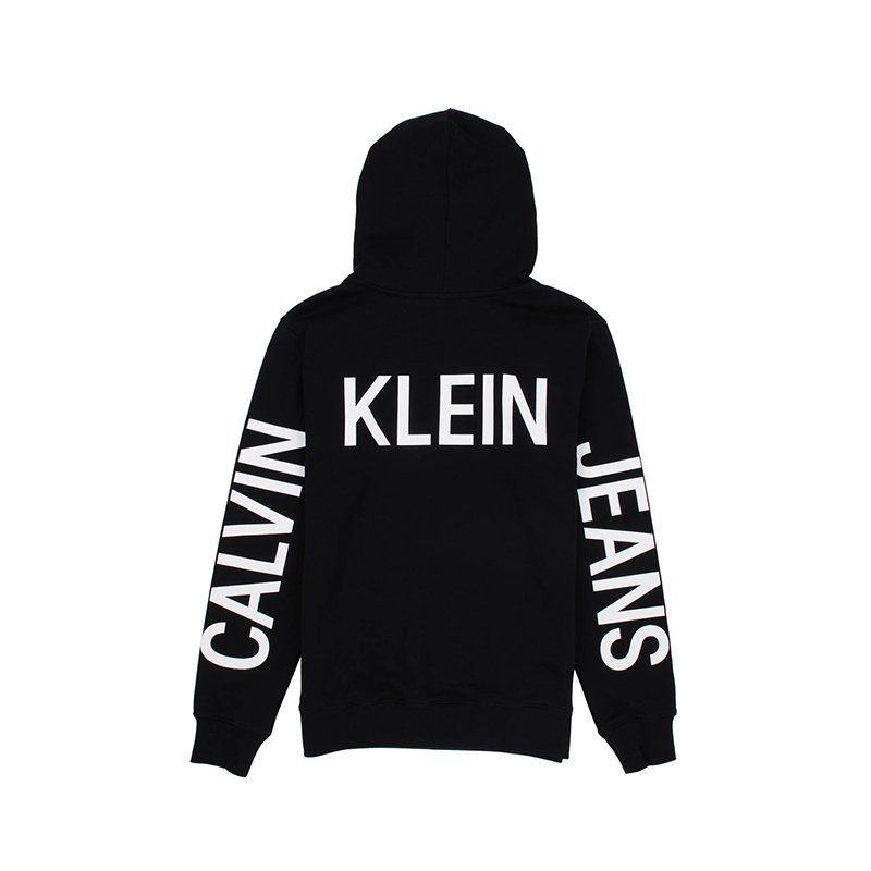 Calvin Klein 两袖logo印花宽松休闲连帽卫衣 男女同款 41L7739
