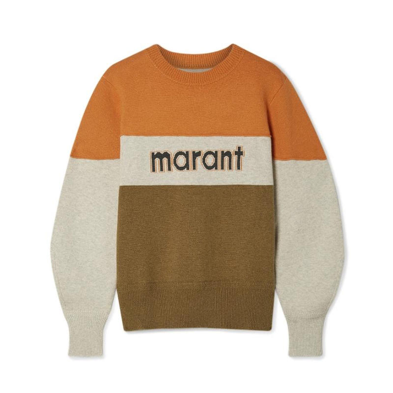 Isabel Marant Etoile 字母拼色针织毛衣