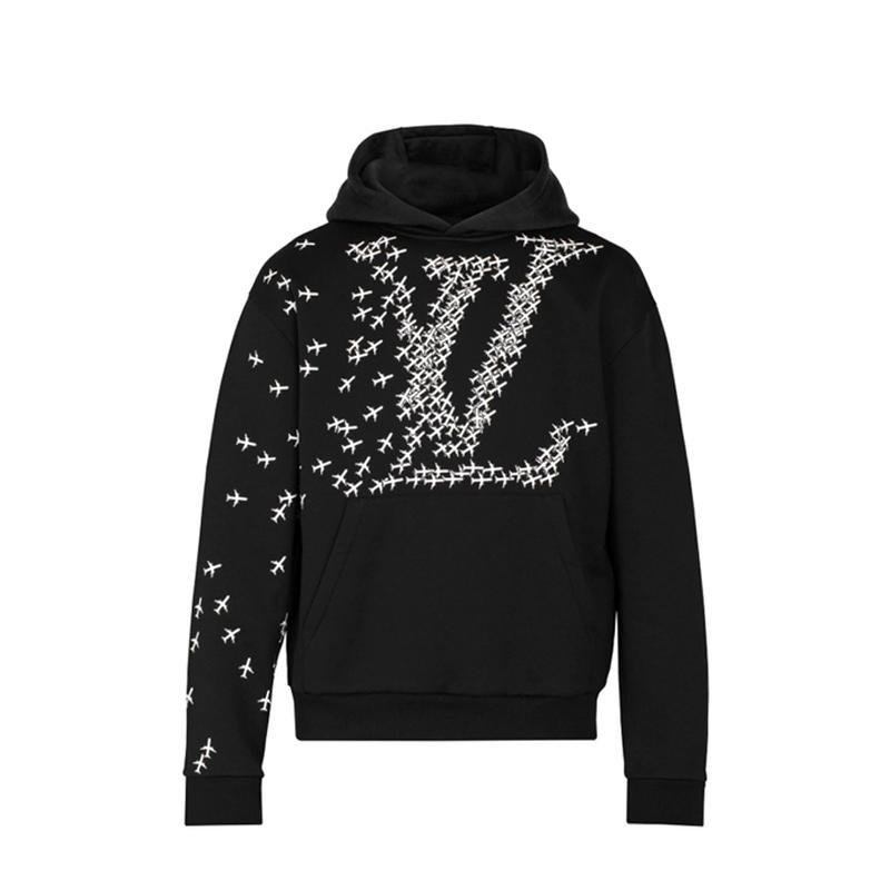 LOUIS VUITTON LOGO印花连帽长袖卫衣 男女同款