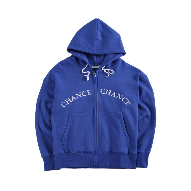 CEC经典款 CHANCECHANCE LOGO拉链连帽卫衣 男女同款