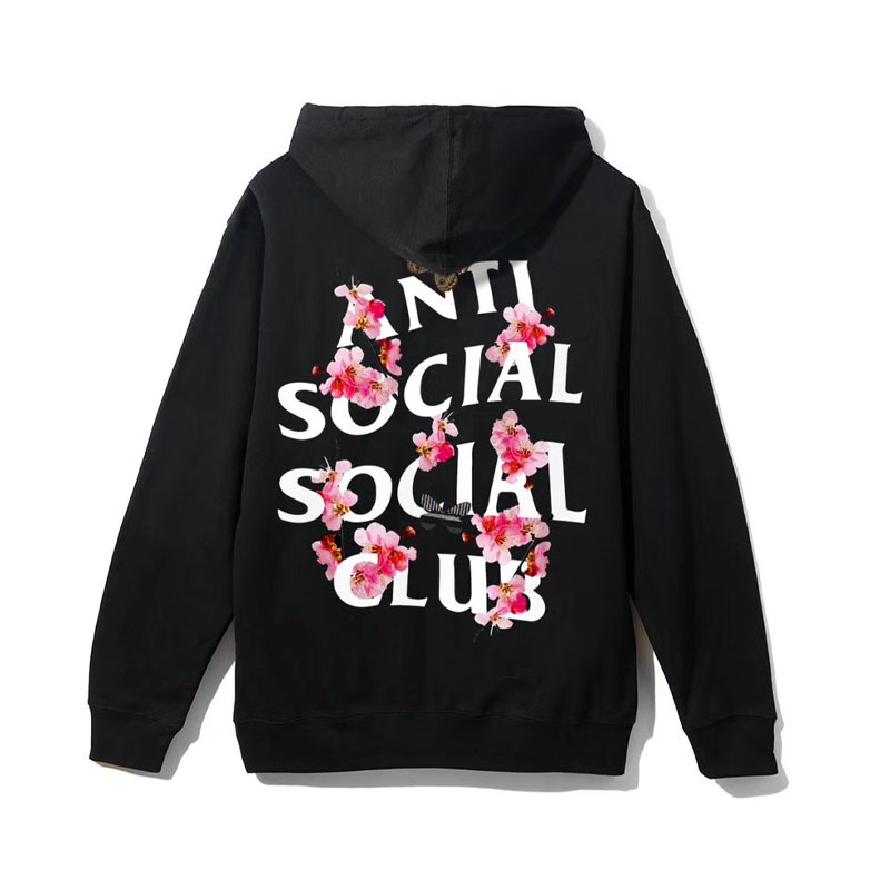 ASSC anti social social club 蝴蝶花宽松基础连帽卫衣 男女同款