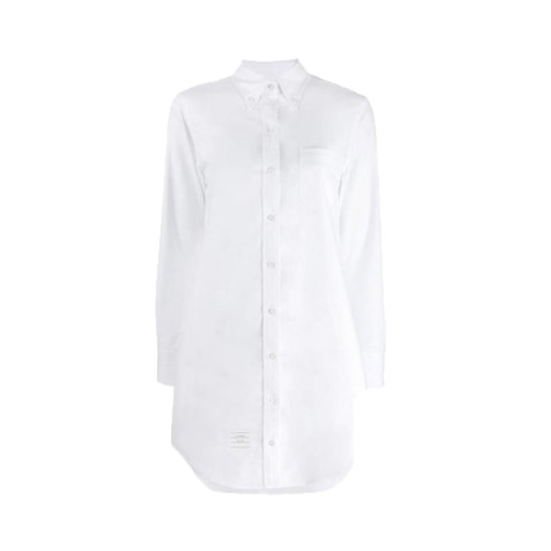 Thom Browne 翻领棉质中长款长袖衬衫 男女同款 FDS002G-02188