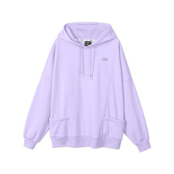 Skechers 宽松短款落肩连帽卫衣 男女同款 L320W204