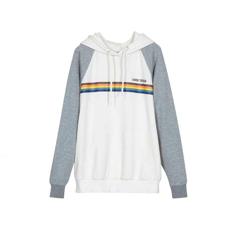 SPAO 韩版插肩袖拼色卫衣 男女同款 SPMHA22S24