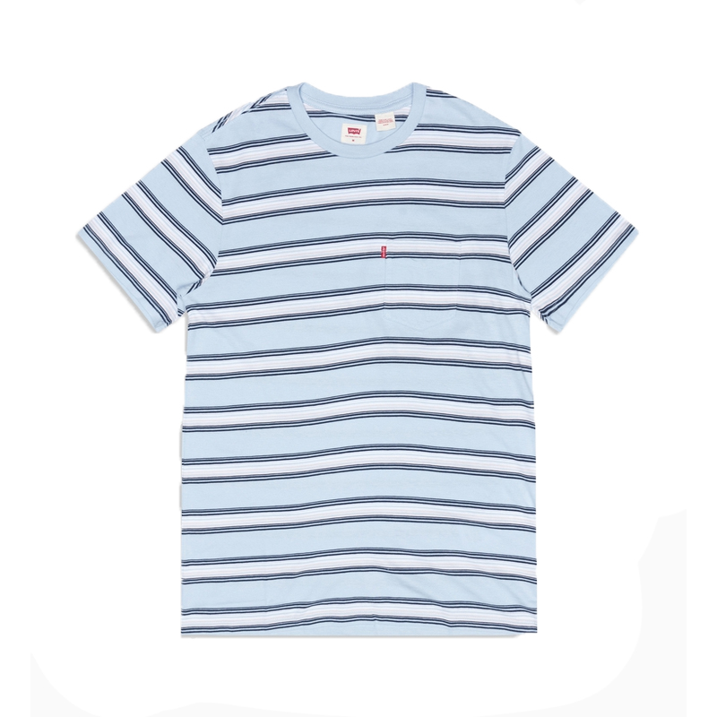 Levi's 圆领纯棉条纹短袖T恤 男女同款 29813-0102