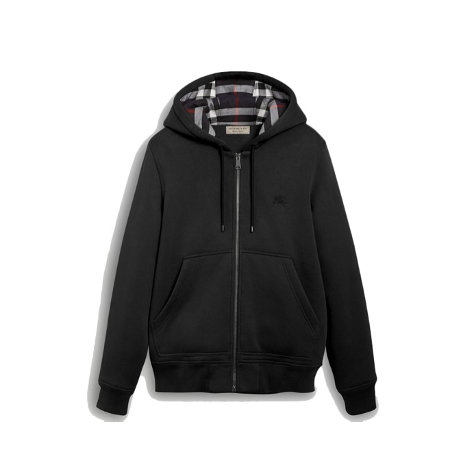 Burberry 博柏利 格纹内衬平织拉链连帽卫衣 男女同款 40617991