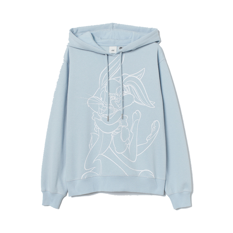 【米奇老鼠系列】H&M SS21 抽绳字母圆领连帽卫衣 0762471