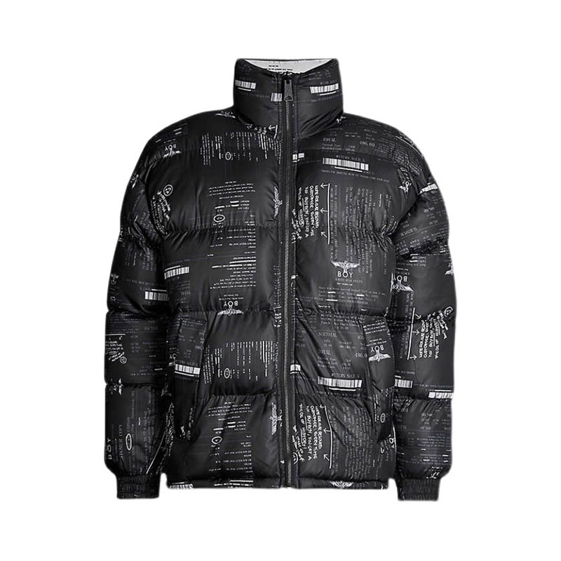 Boy London 休闲宽松印花夹克棉衣 BOY RECEIPT REVERSIBLE JACKET 男女同款