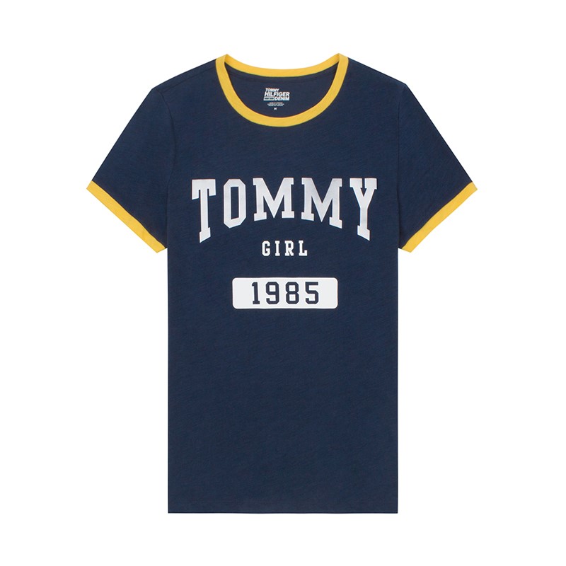Tommy Hilfiger 休闲字母印花短袖T恤 男女同款 87697167