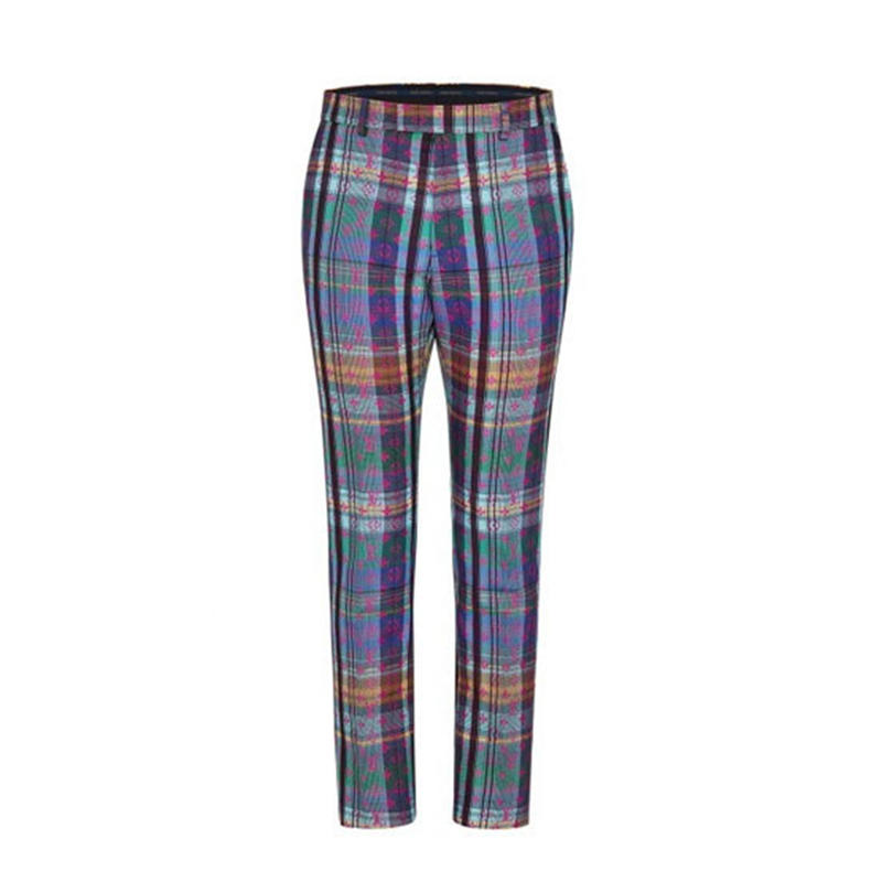 LOUIS VUITTON 格纹LOGO印花休闲西装长裤