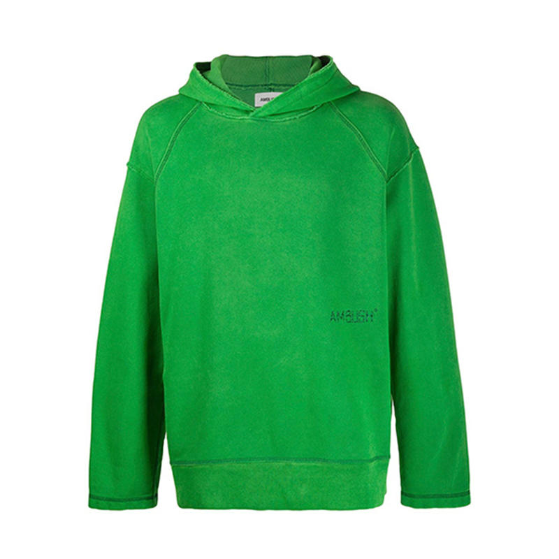 AMBUSH RAW EDGE HOODIE宽松翻毛边连帽卫衣 男女同款
