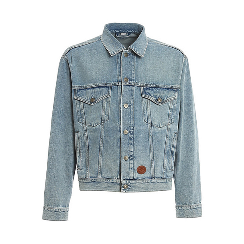 Gucci/古驰 水洗皮标休闲牛仔夹克外套 男女同款 594850-XDA83-4452