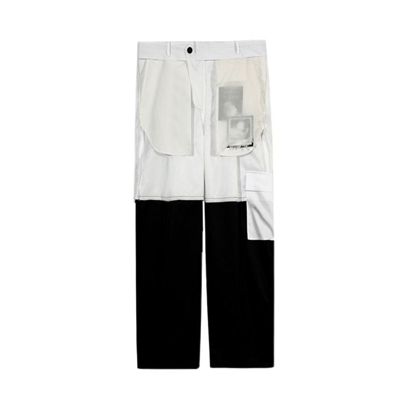 TWOEX2 单肩背带印花工装裤 04K26041