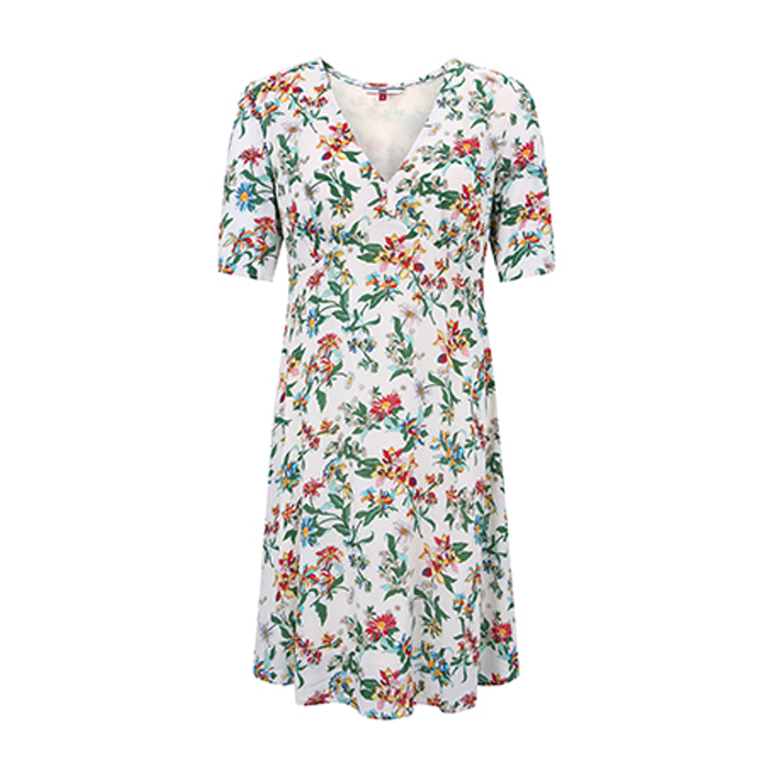 Tommy Hilfiger 女装 印花V领收腰连衣裙 DW0DW08432