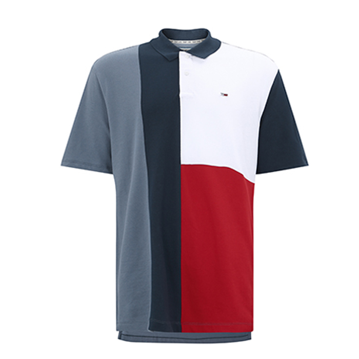 Tommy Hilfiger 纯棉拼接短袖POLO衫 男女同款 DM0DM08376