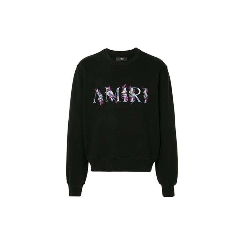 AMIRI 刺绣Logo圆领长袖卫衣 男女同款