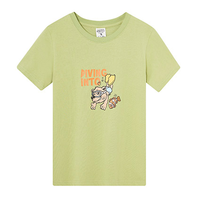 WHO.A.U 女装 修身印花短袖T恤 WHRPA24S07