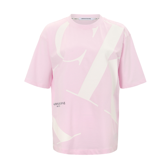 Calvin Klein 女装 圆领大LOGO印花短袖T恤 J216154