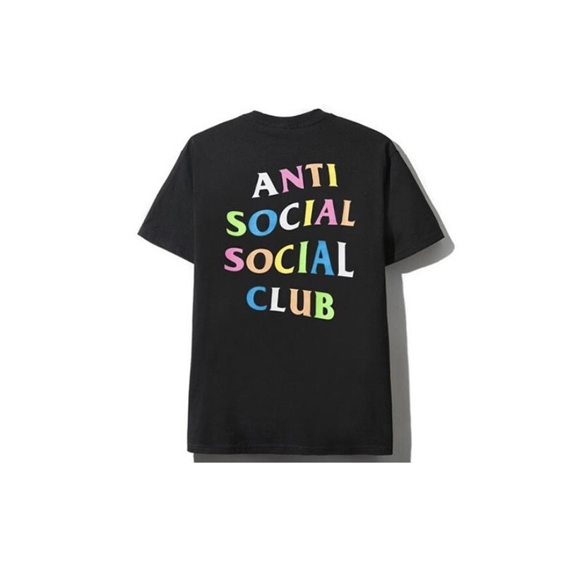 ANTI SOCIAL SOCIAL CLUB 彩色字母Logo短袖T恤 男女同款