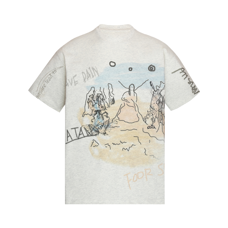 KTDA 【KTDA X A11SLAVE联名】复古vintage印花情侣短袖T恤