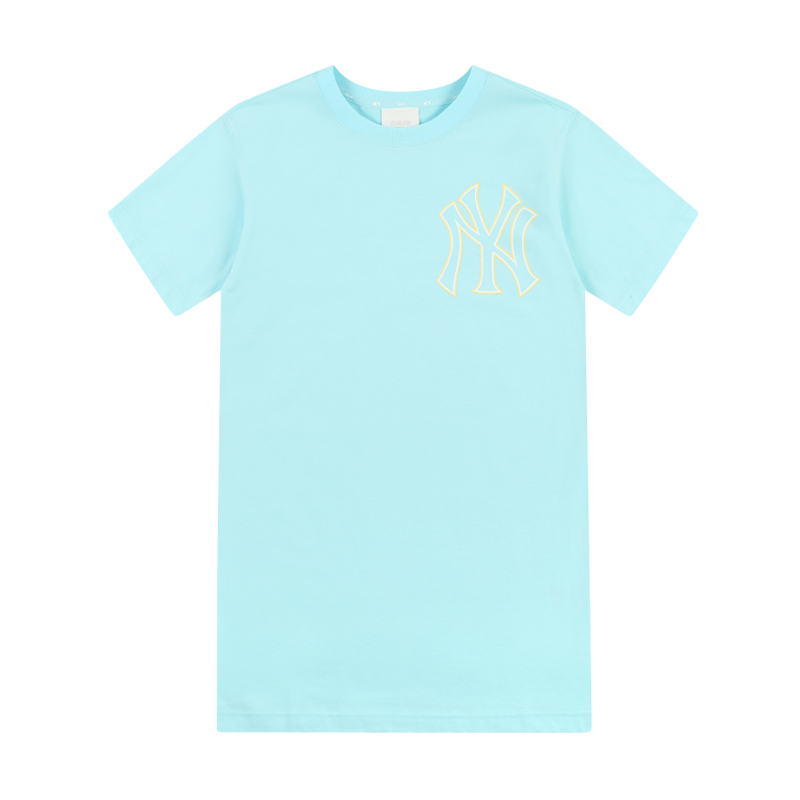 MLB 经典大标宽松圆领短袖连衣裙夏 女装 31OP05131