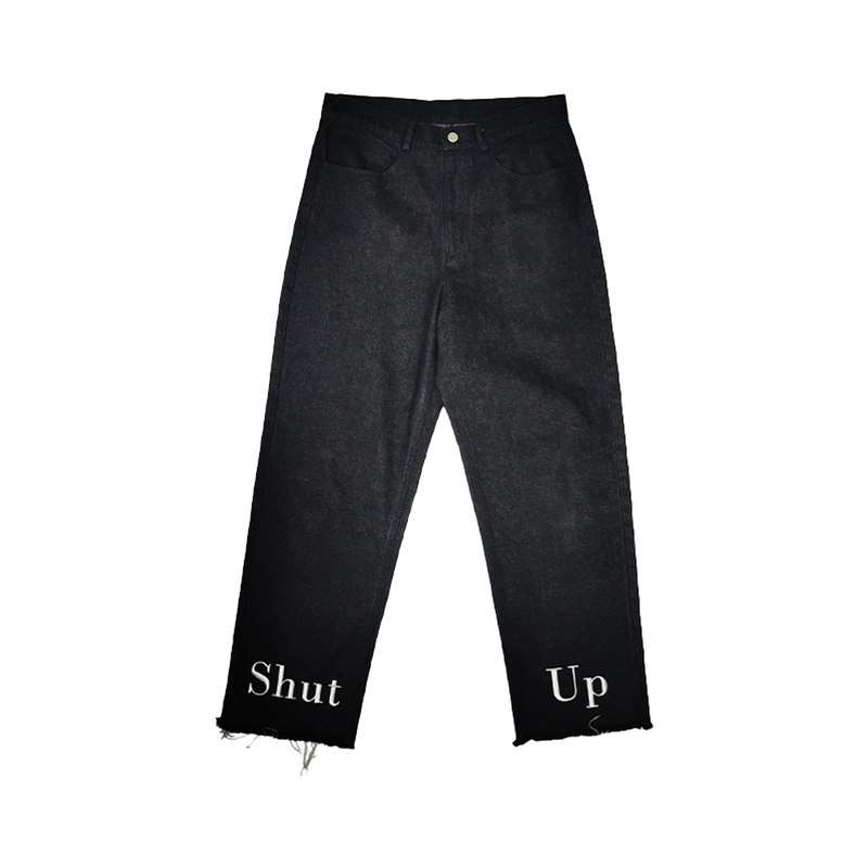 Notyourferry 刺绣短语宽松牛仔裤 NYF21SSCK08A