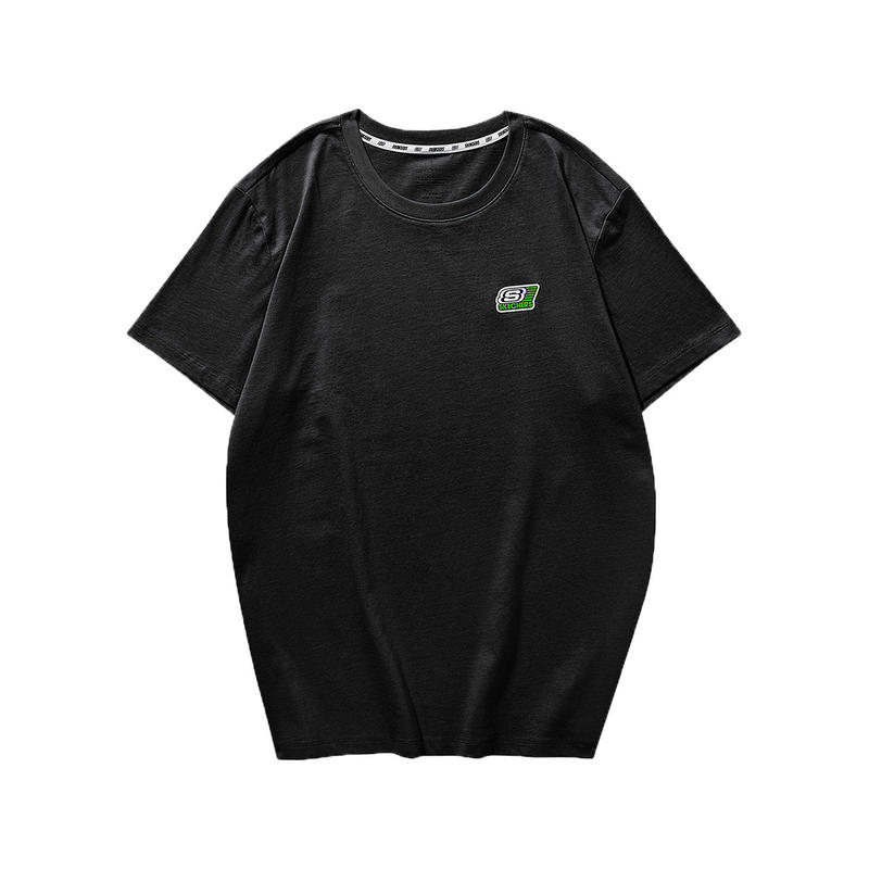 Skechers 时尚个性圆领针织短袖T恤 男女同款 L121U180