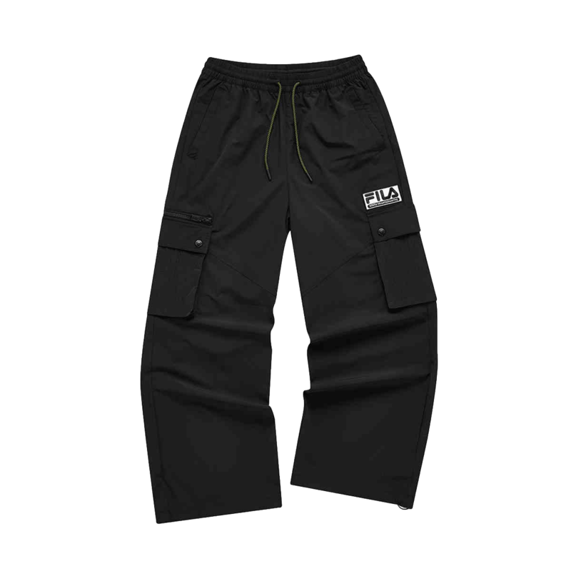 【WM白山联名】 FILA FUSION 潮牌工装休闲梭织长裤 女装 T11W137804F