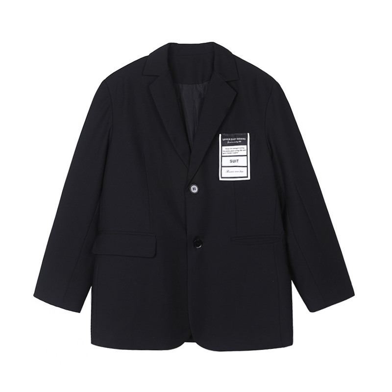 UES 原创嘻哈情侣装贴布宽松西装外套