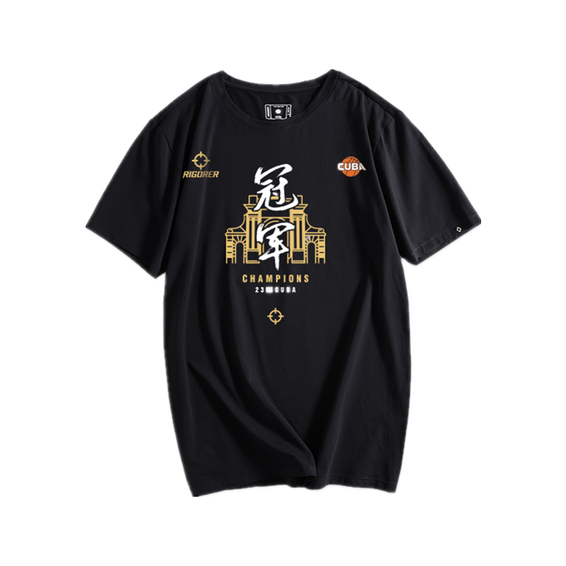 准者 轻薄透气训练印花短袖T恤 91-冠军T