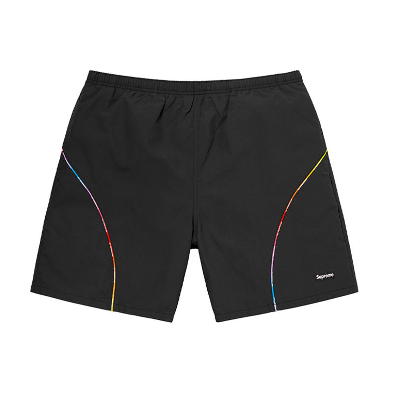 Supreme Week 18 Gradient Piping Water Short 徽标Logo字母印花短裤