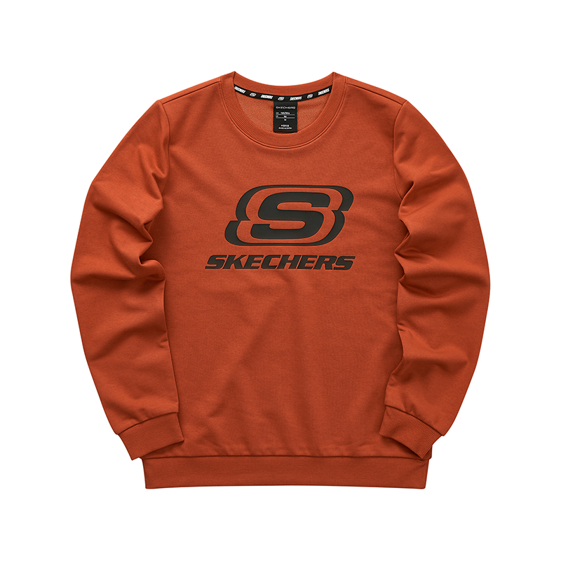 Skechers 情侣同款休闲运动长袖套头衫圆领卫衣 男女同款 L321W189