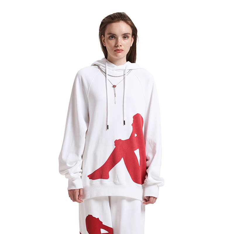 Kappa Azzurro系列情侣LOGO印花连帽套头卫衣 KAA0KT41